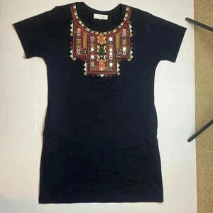 Souk Indigo embellished T-shirt dress NWOT